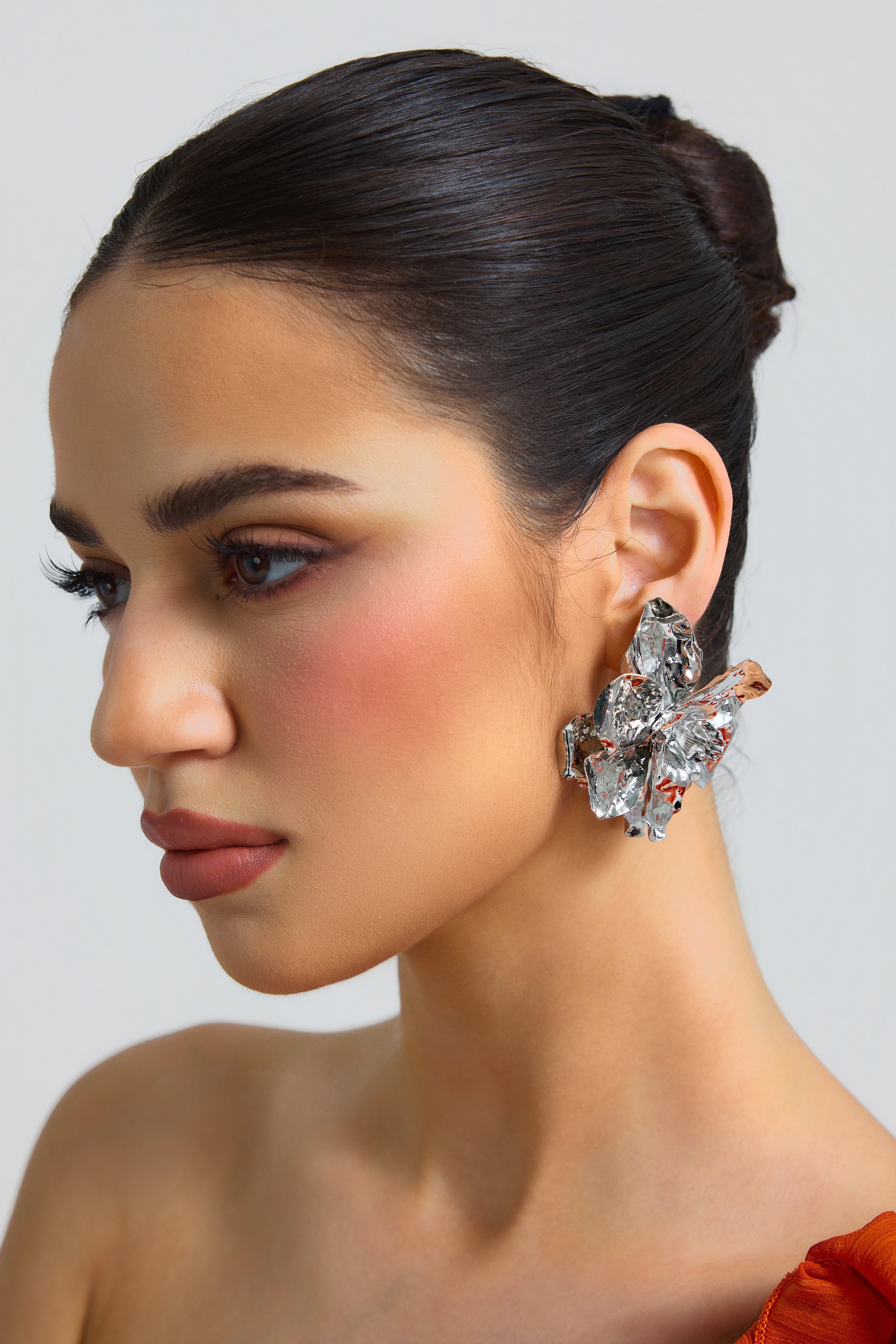 Flower Shape Metal Earrings