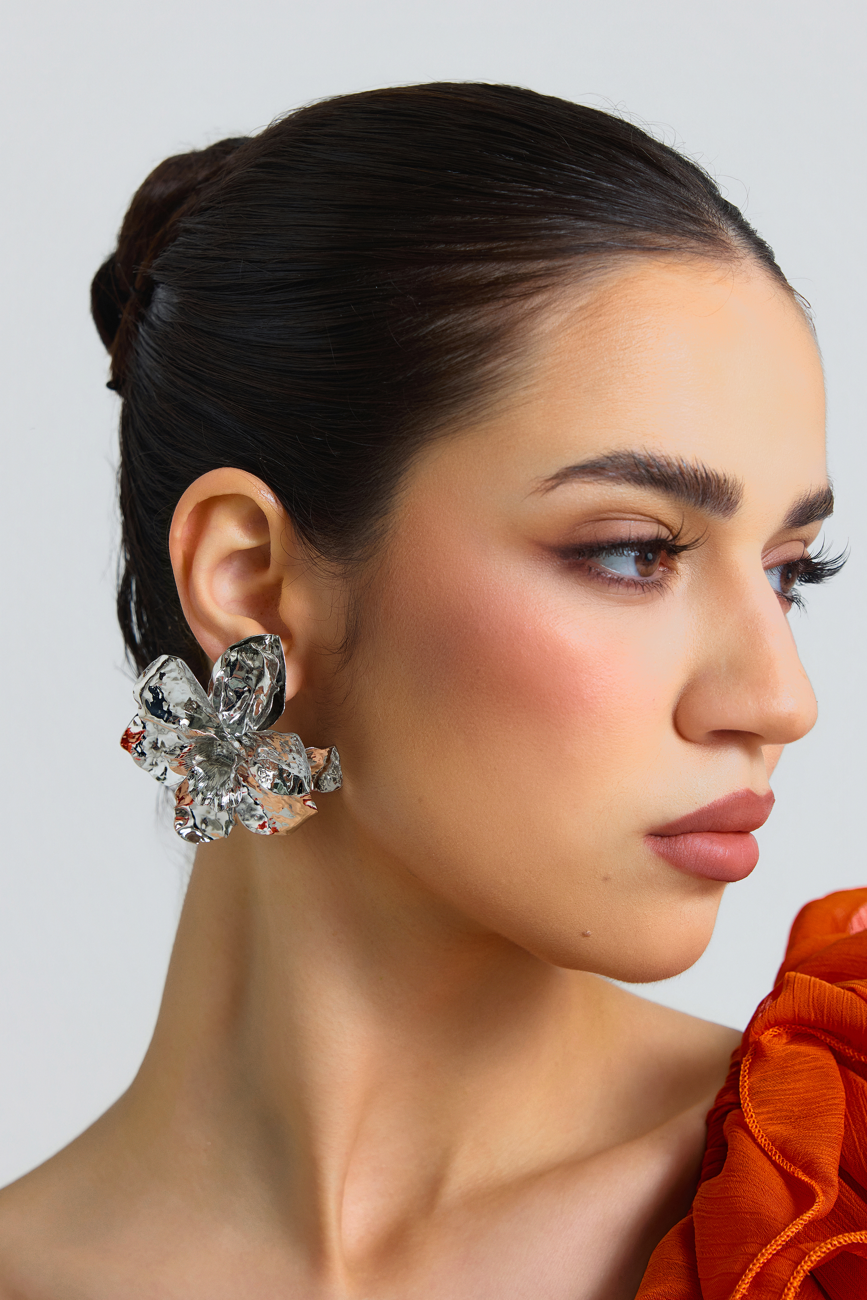 Flower Shape Metal Earrings