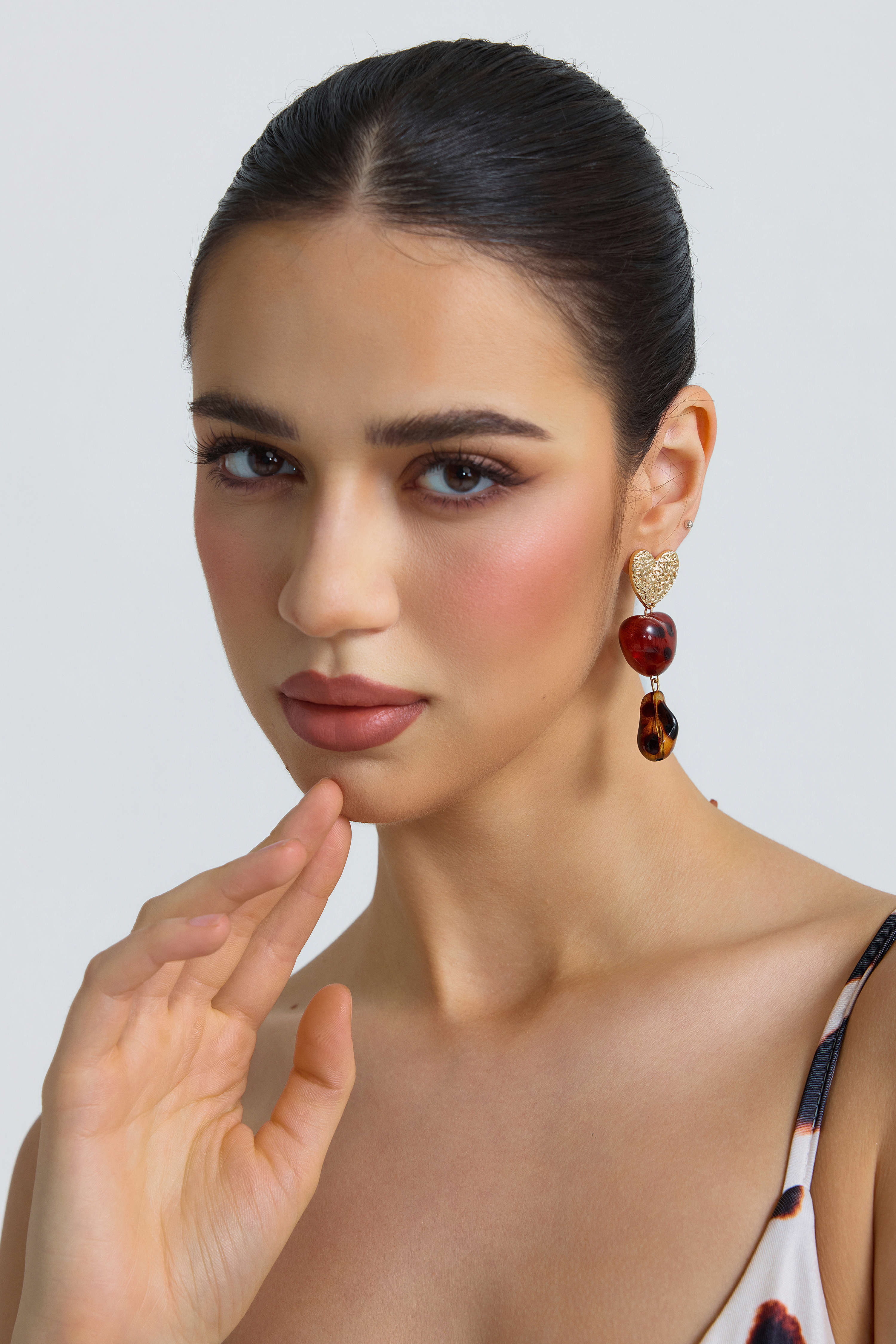 Heart Shape Resin Earrings