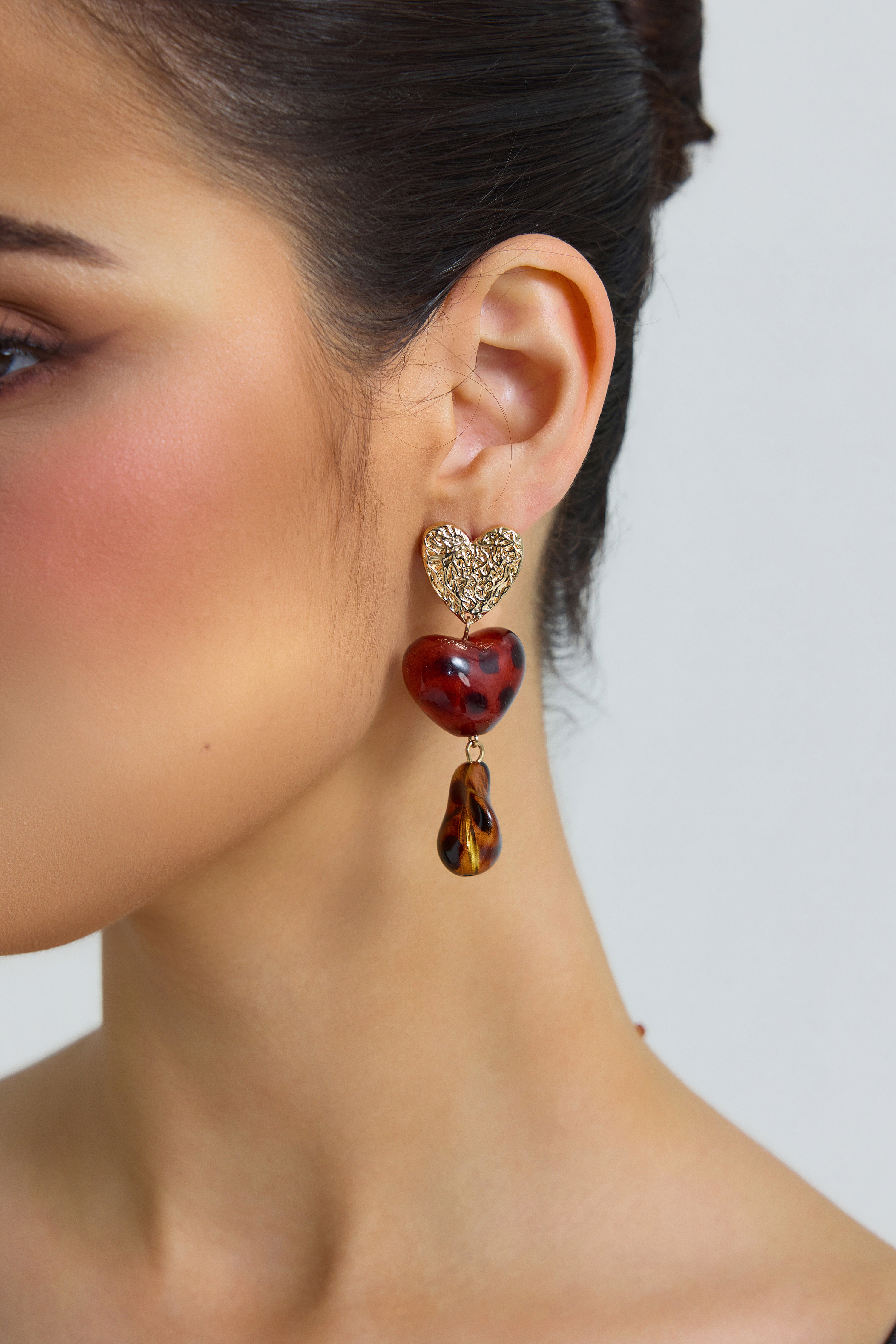 Heart Shape Resin Earrings