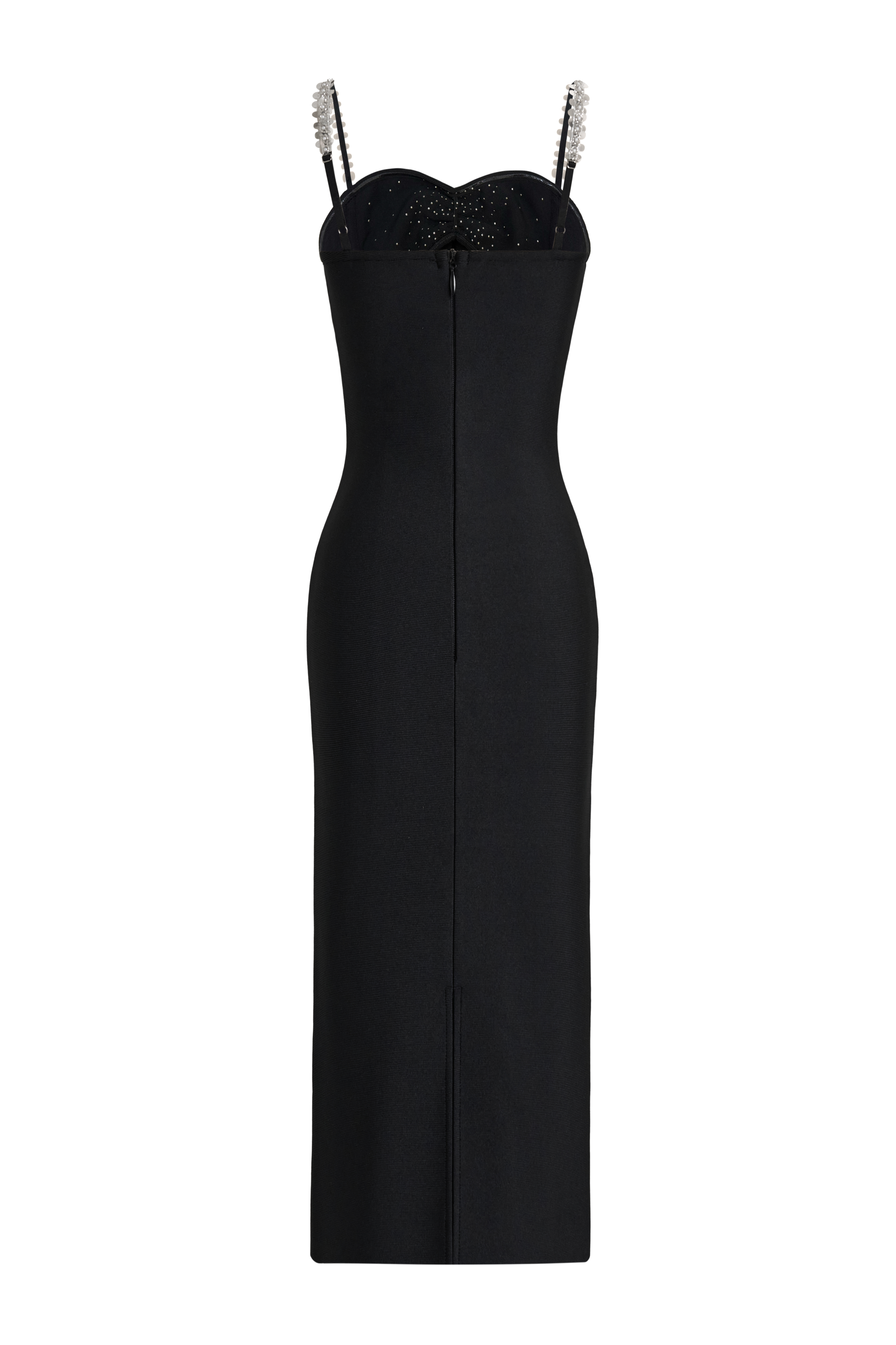 Bandage Sequin Rivet Cut-Out Midi Dress
