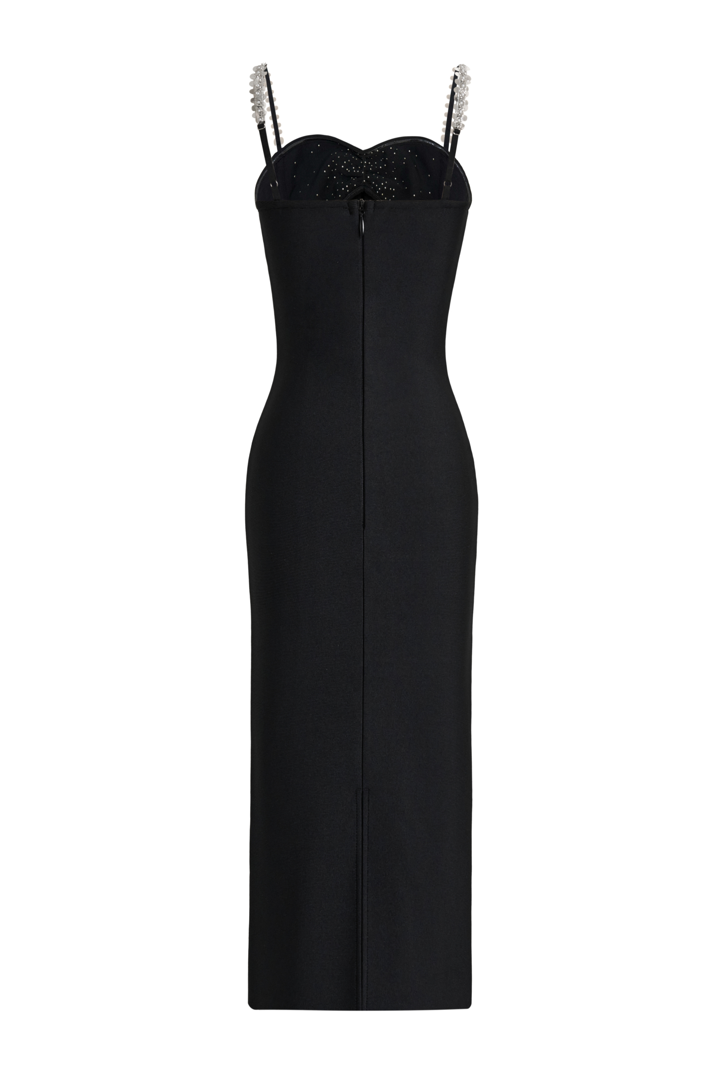 Bandage Sequin Rivet Cut-Out Midi Dress
