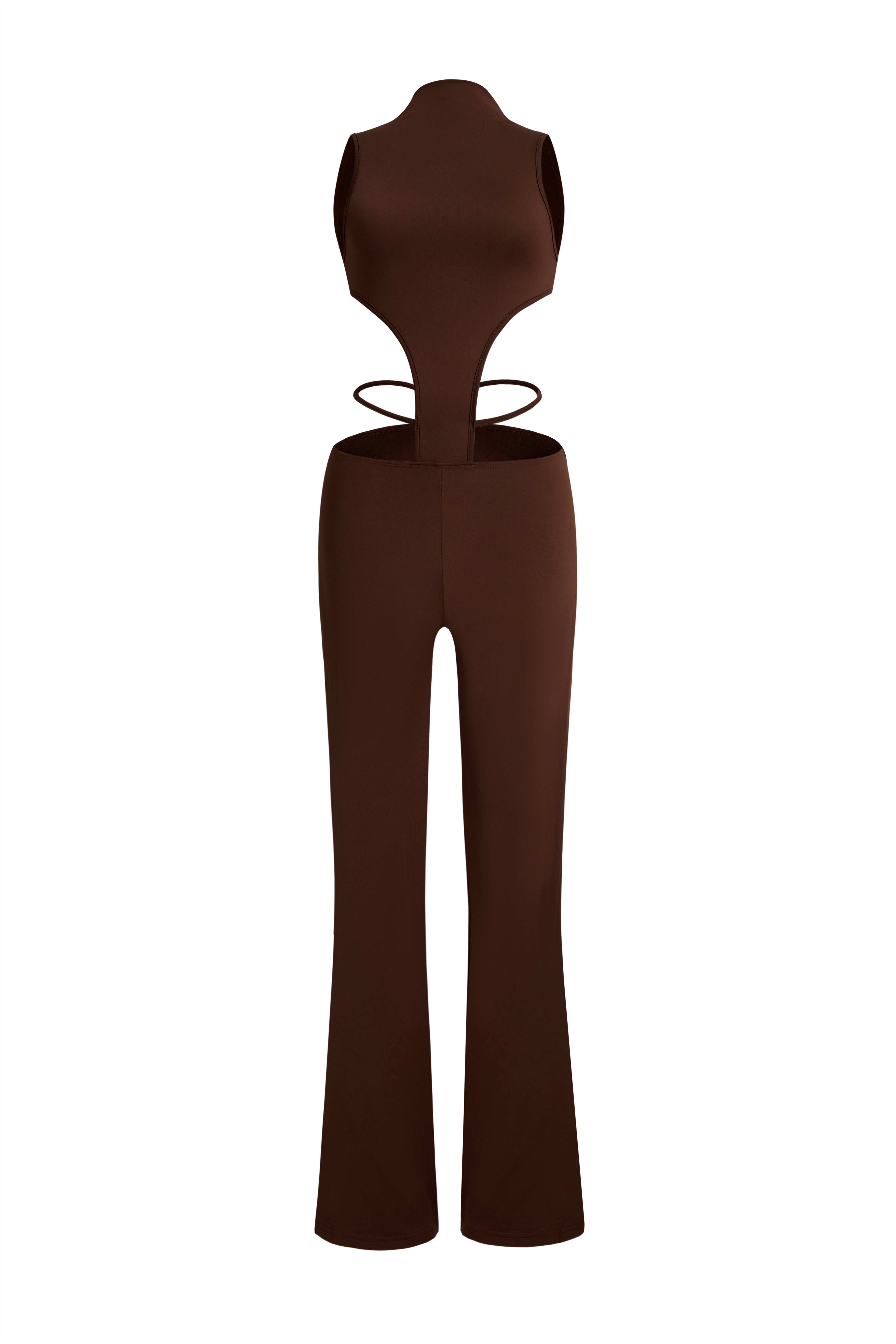 Jersey Cut-Out Backless Jumpsuit