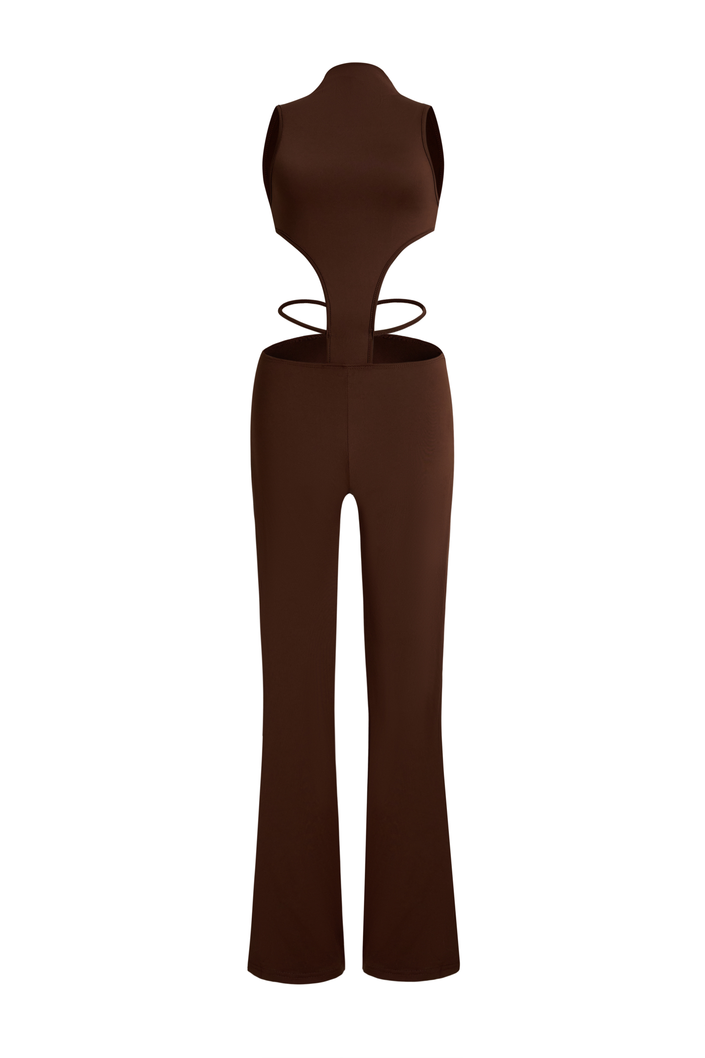 Jersey Cut-Out Backless Jumpsuit