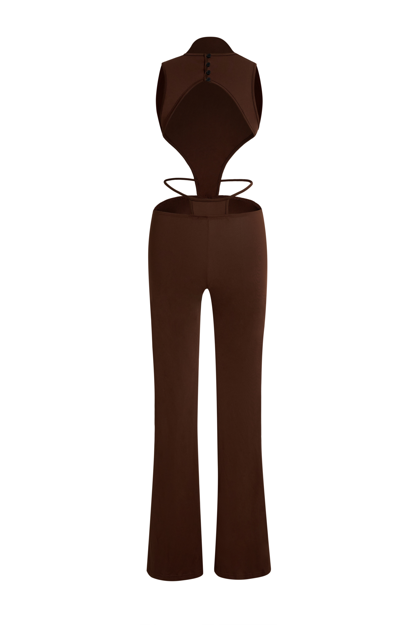 Jersey Cut-Out Backless Jumpsuit