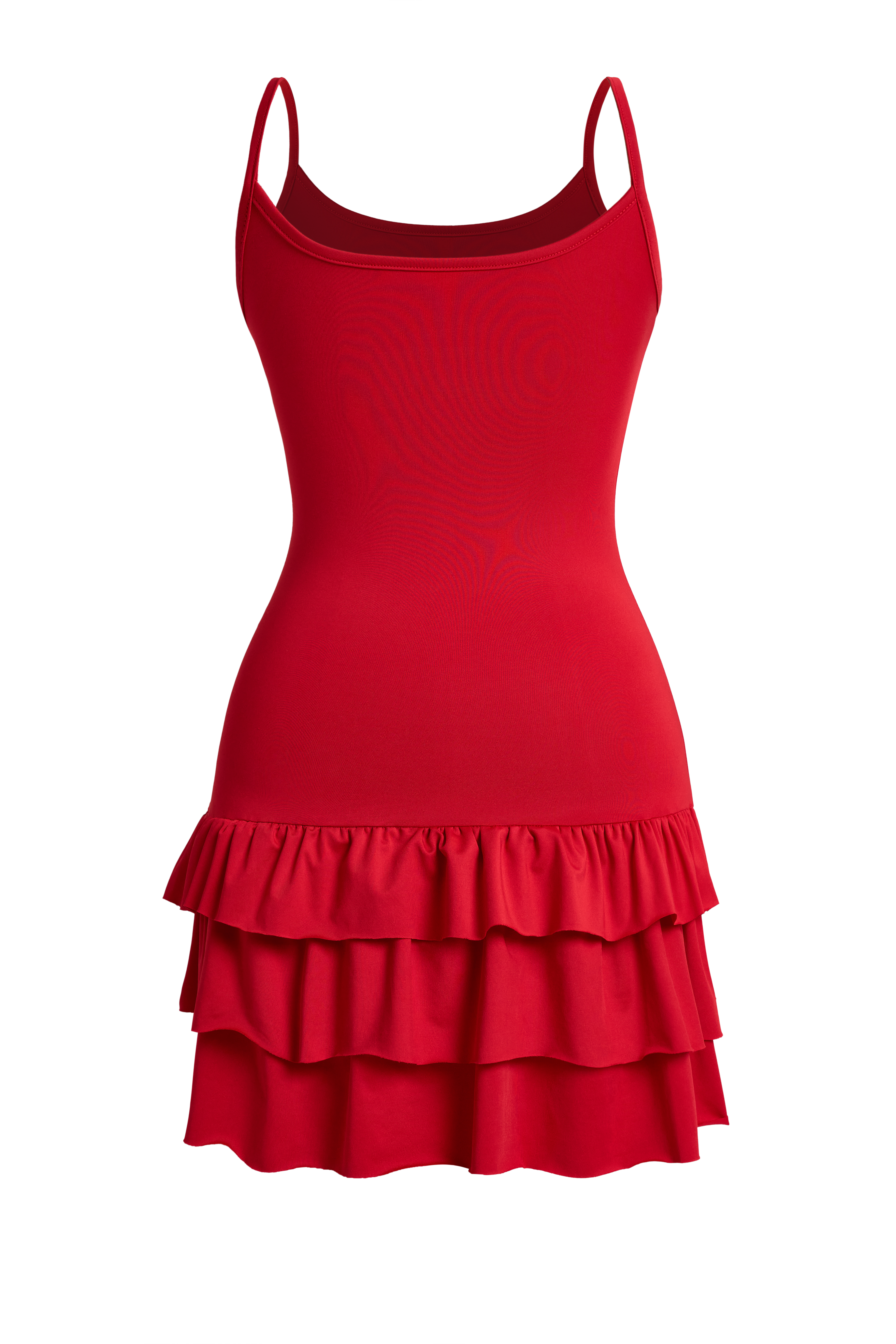 Jersey Rhinestone Ruffle Mini Dress