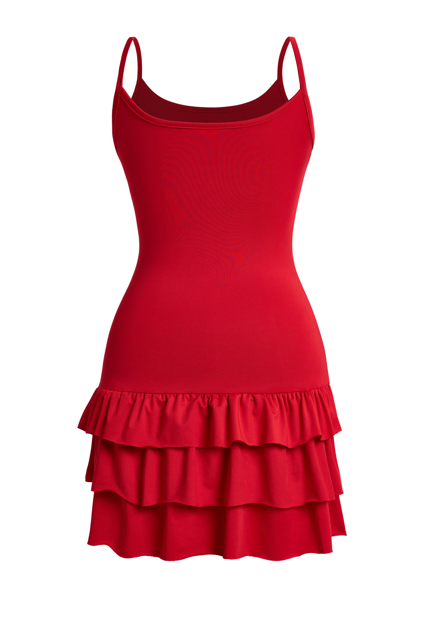 Jersey Rhinestone Ruffle Mini Dress