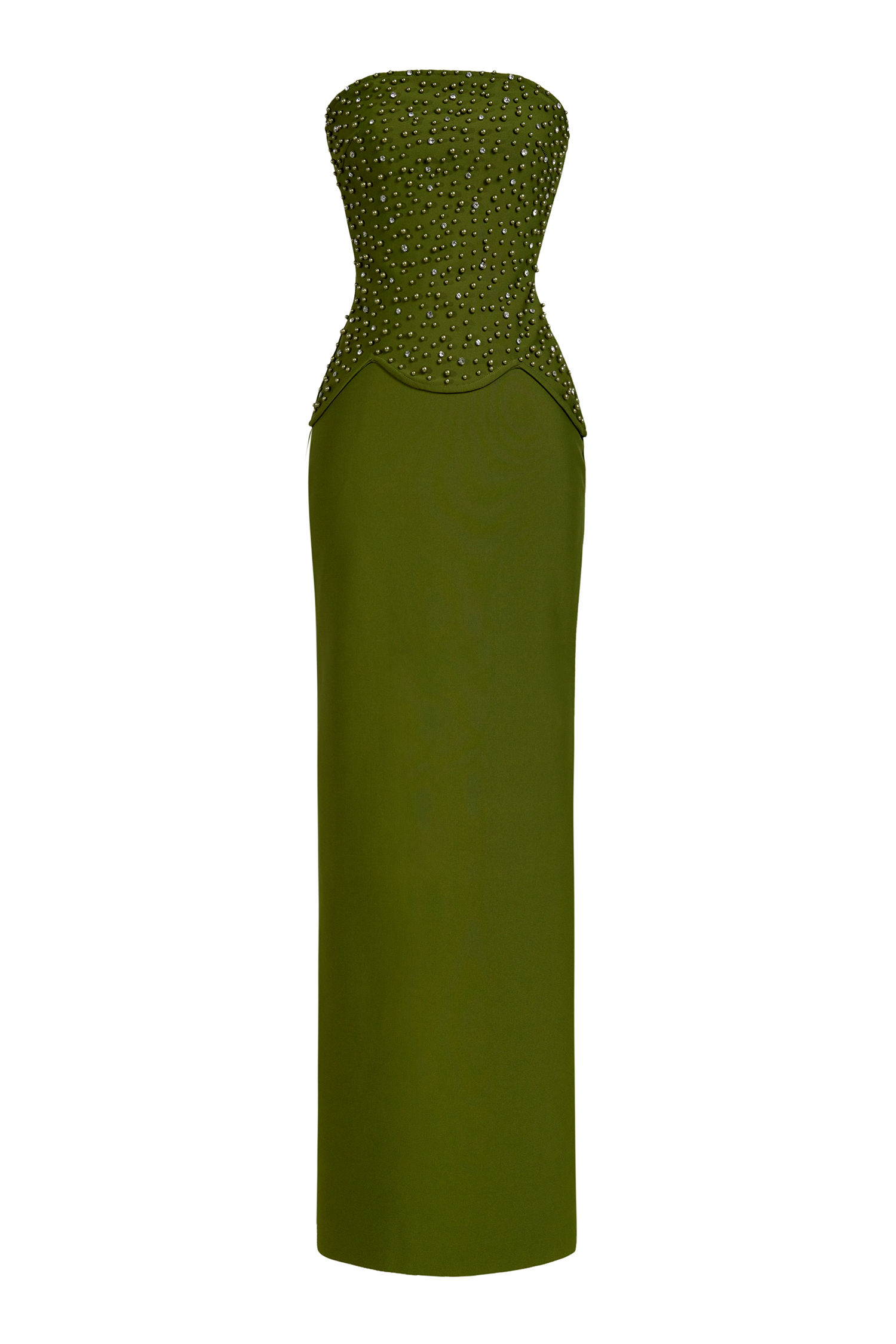 Bandage Rivet Off Shoulder Top & Hight Waist  Maxi Skirt Set