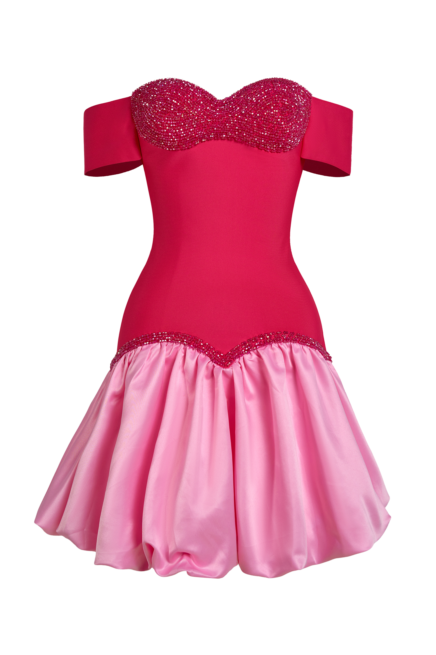 Bandage Splicing Satin Rivet Mini Dress