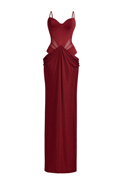 Luxury Sweetheart Neck Sleeveless Maxi Dress