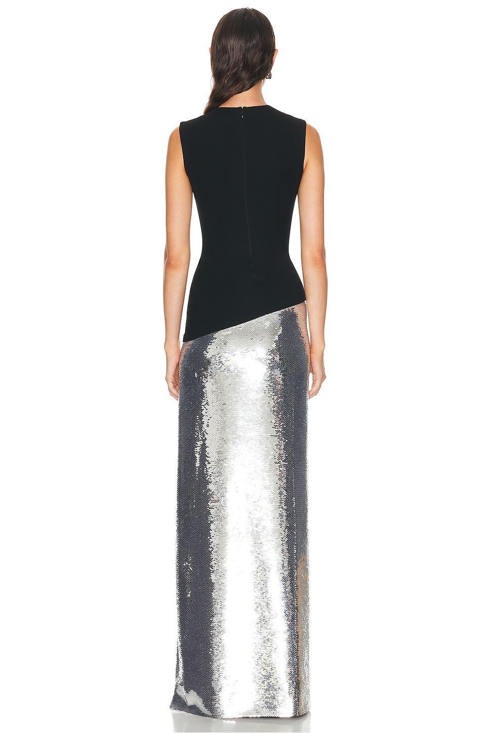 Sequin Splicing Split Maxi Dress