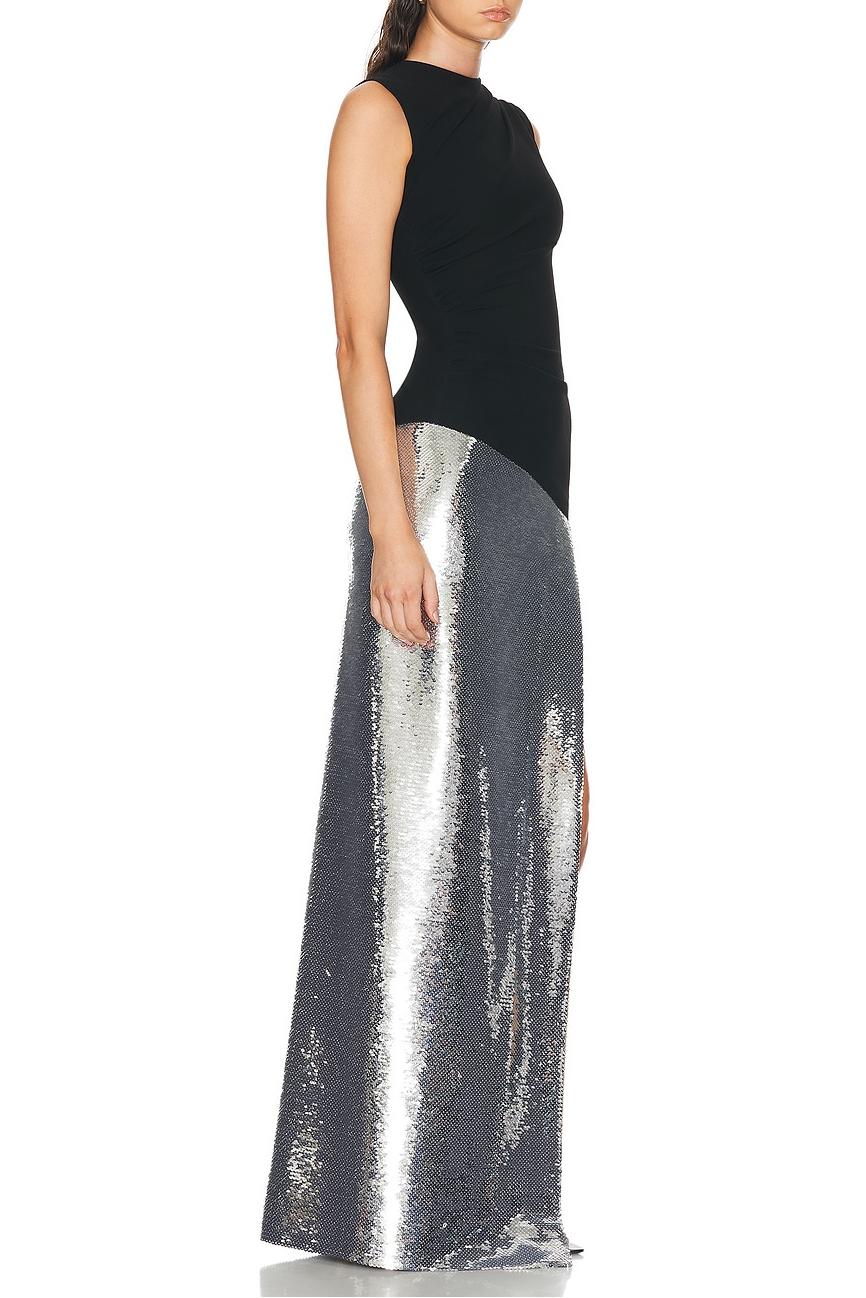 Sequin Splicing Split Maxi Dress
