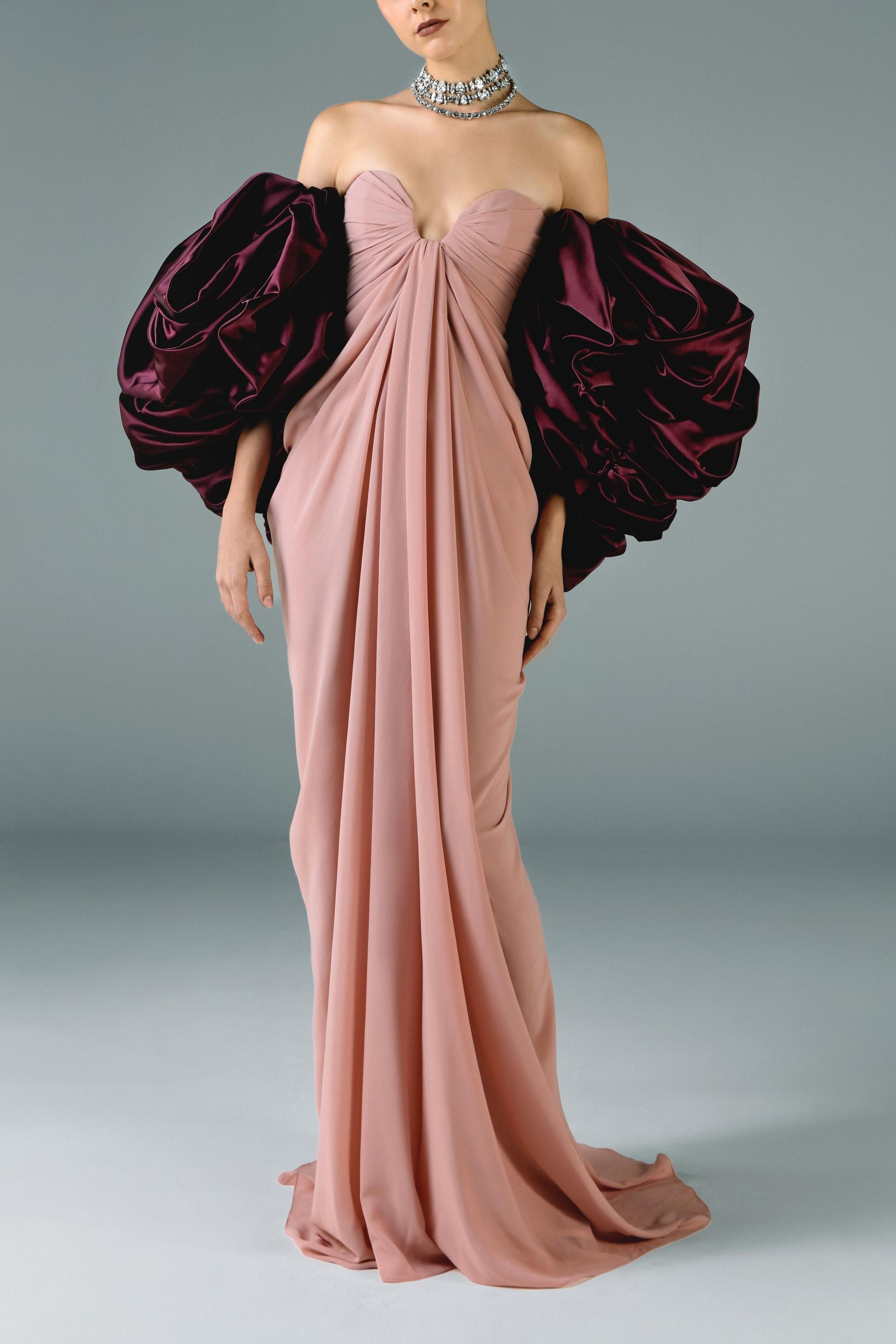 Satin Sleeveless Gathering Maxi Dress