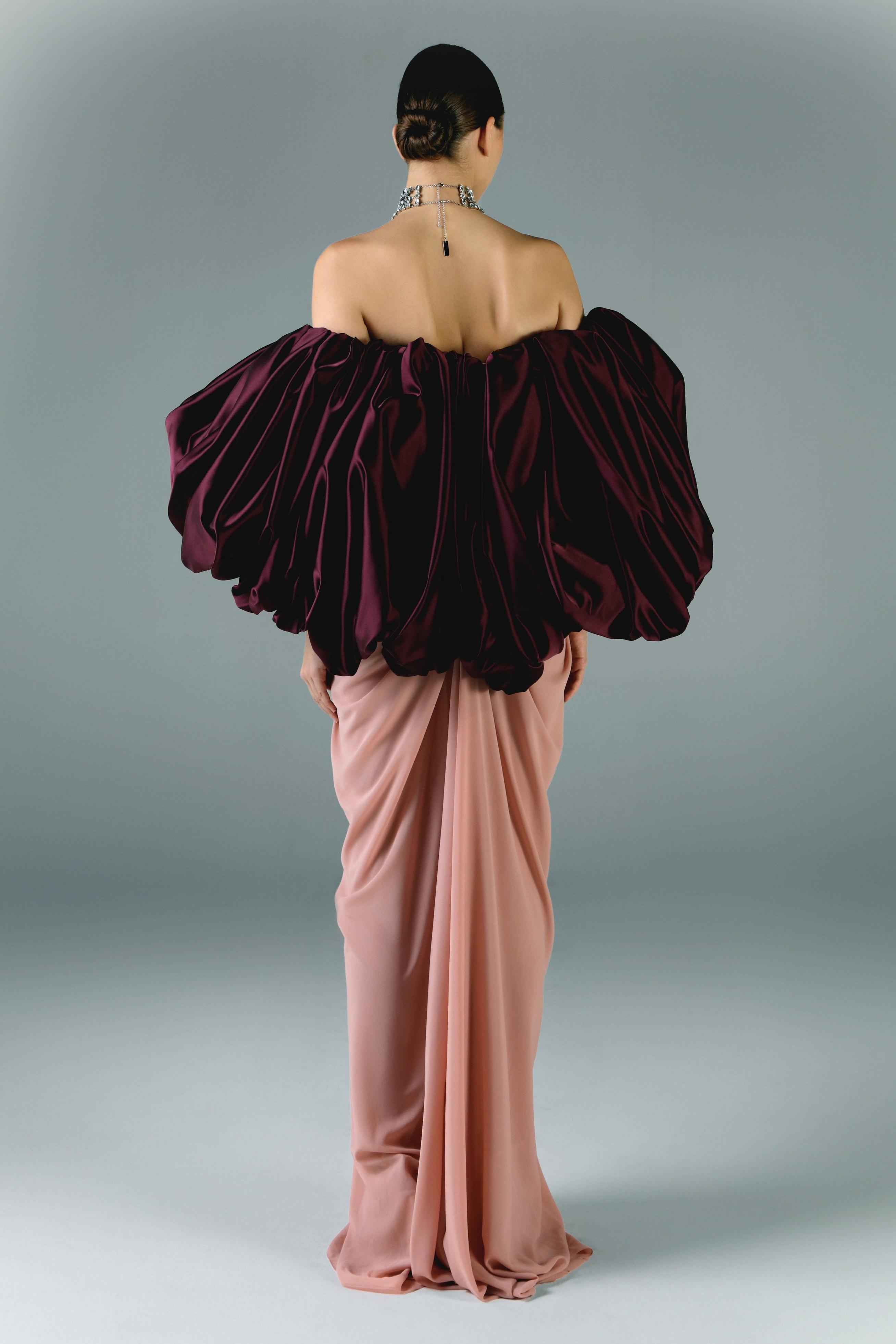 Satin Sleeveless Gathering Maxi Dress