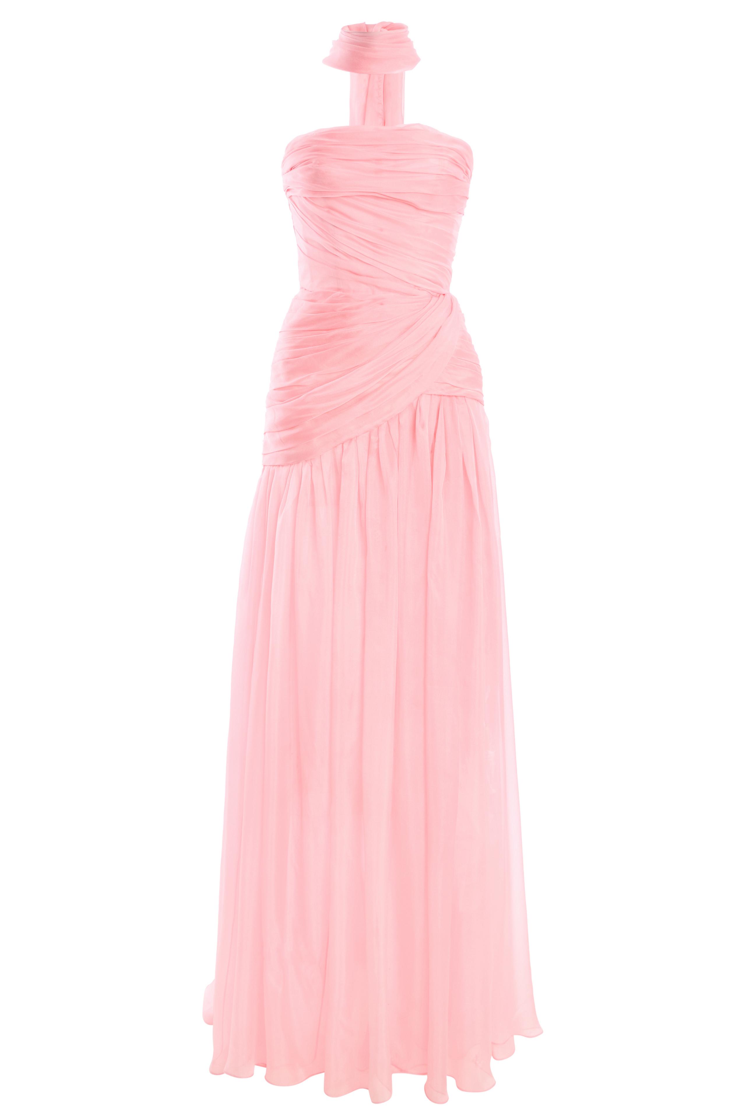 Chiffon  Pleated Off Shoulder Maxi Dress