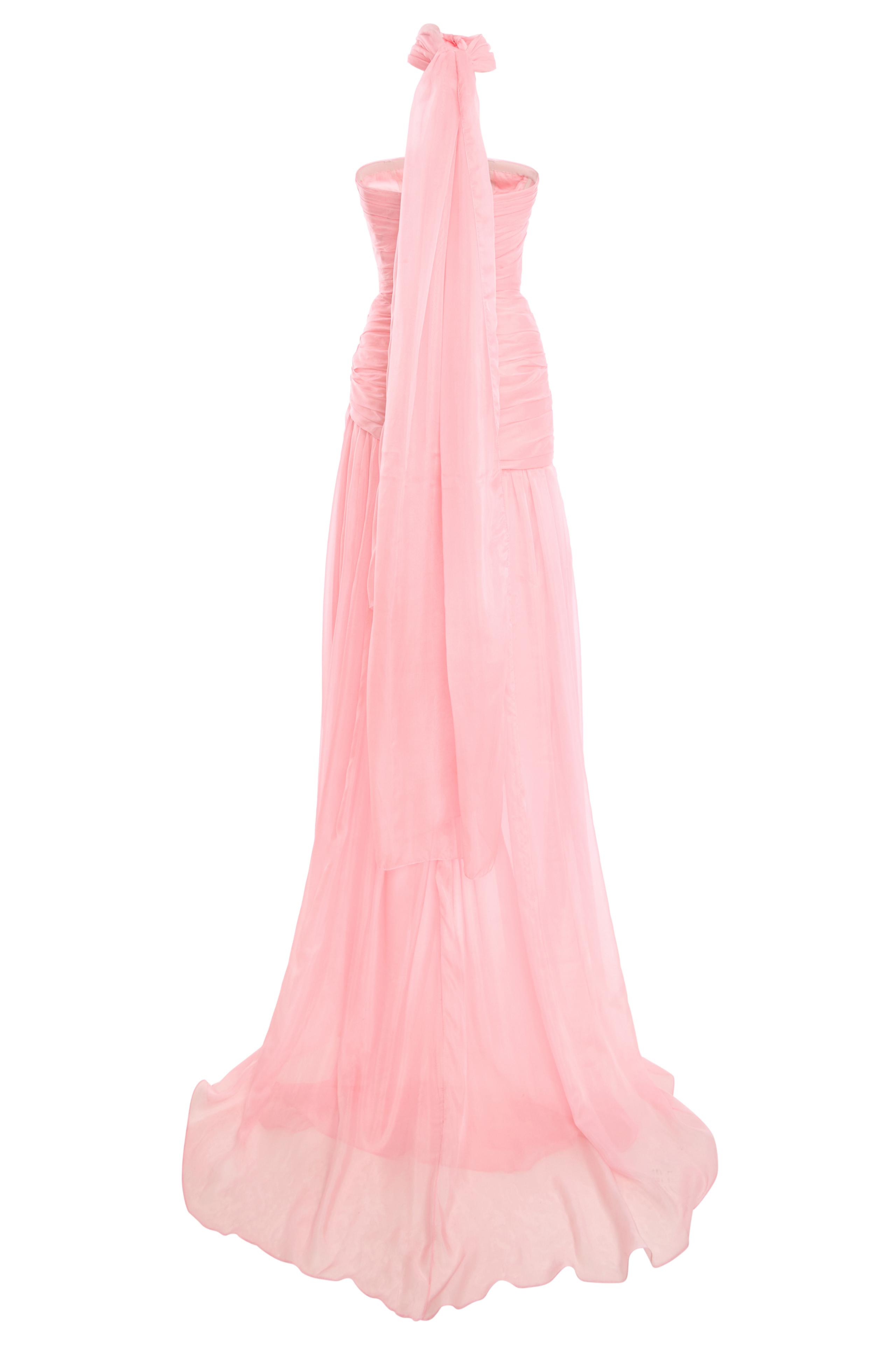 Chiffon  Pleated Off Shoulder Maxi Dress