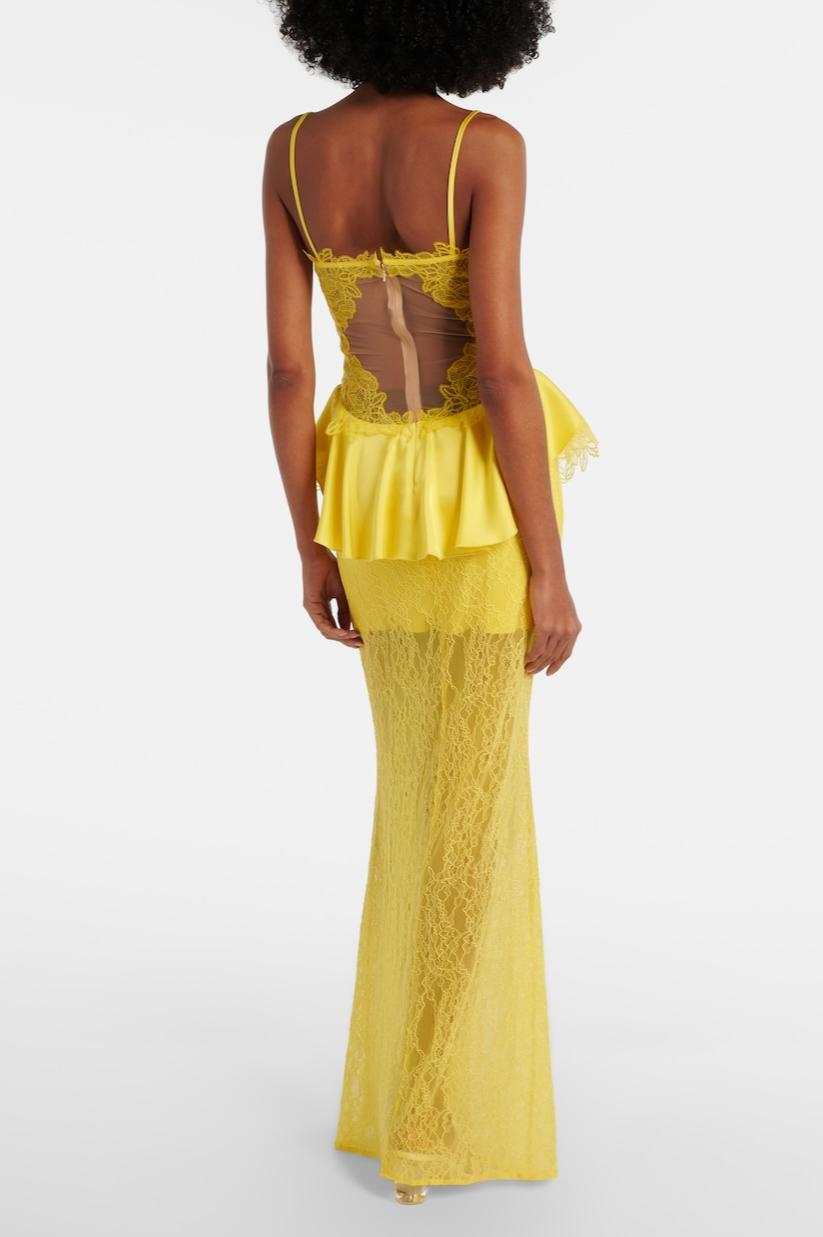 Lace See-Through Slip Maxi Dress