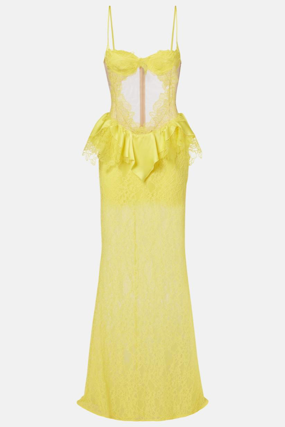 Lace See-Through Slip Maxi Dress