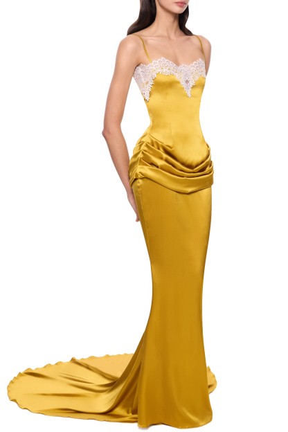 Satin Lace Slip Maxi Dress