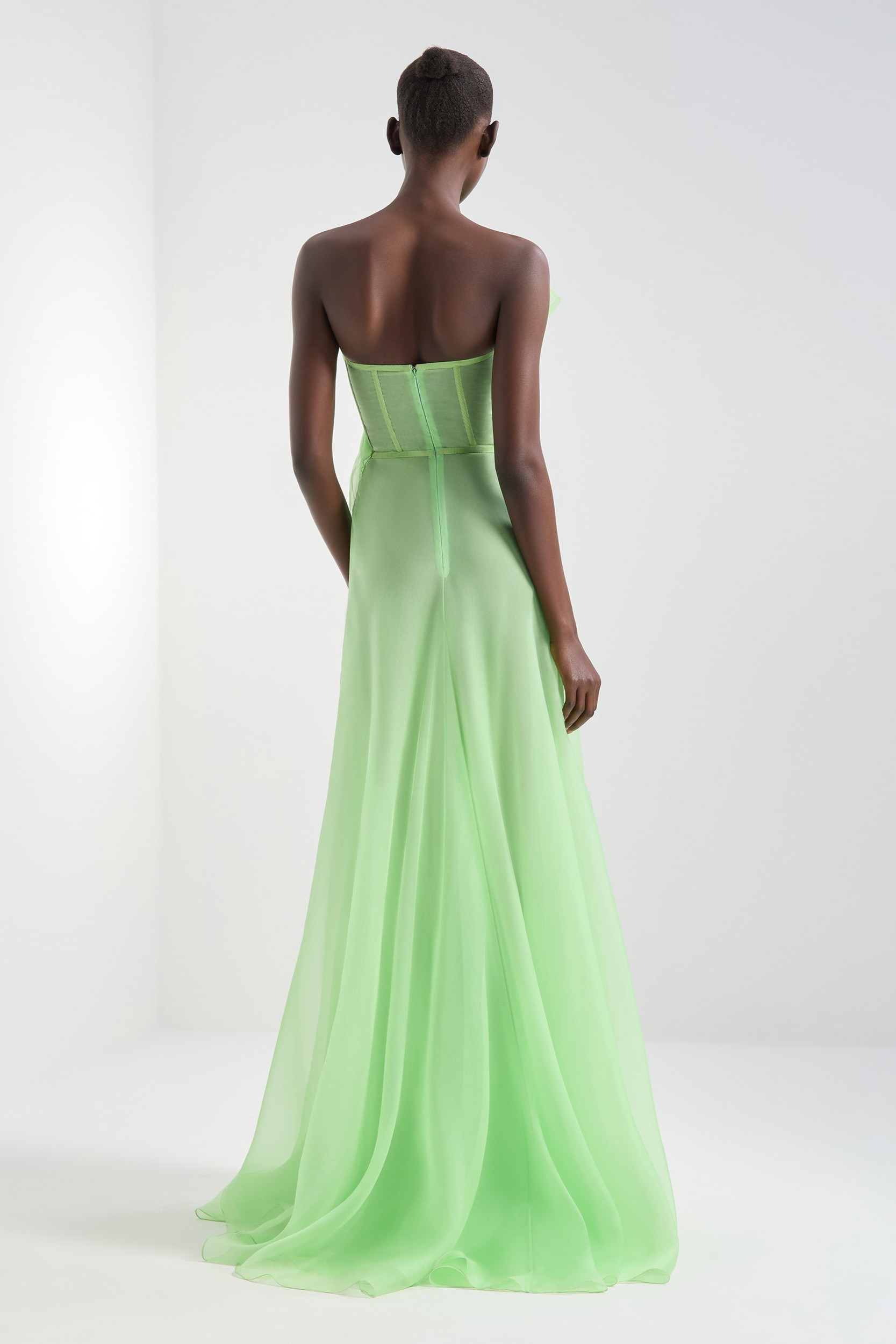 Solid Pleated Off Shoulder Maxi Dress