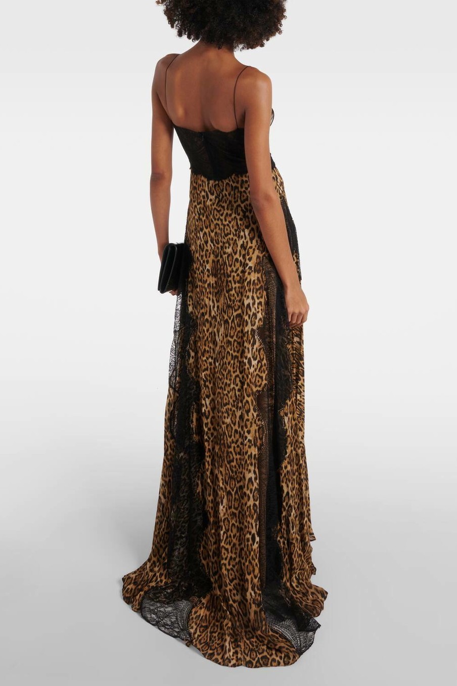 Leopard Print Lace Slip Maxi Dress