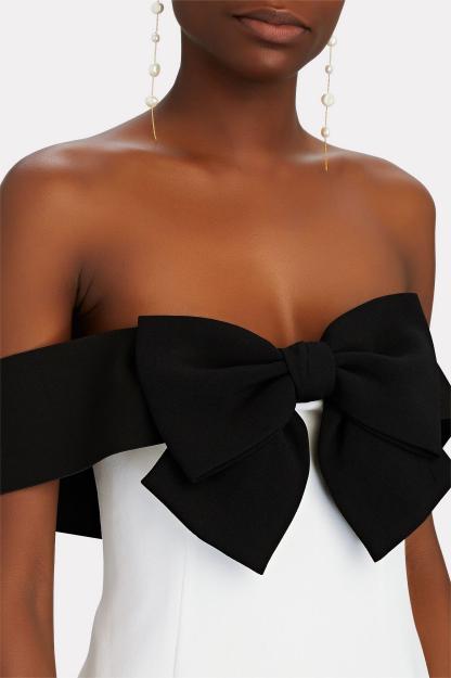 Off-Shoulder Bow Mini Dress