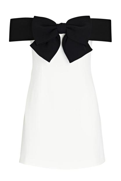 Off-Shoulder Bow Mini Dress