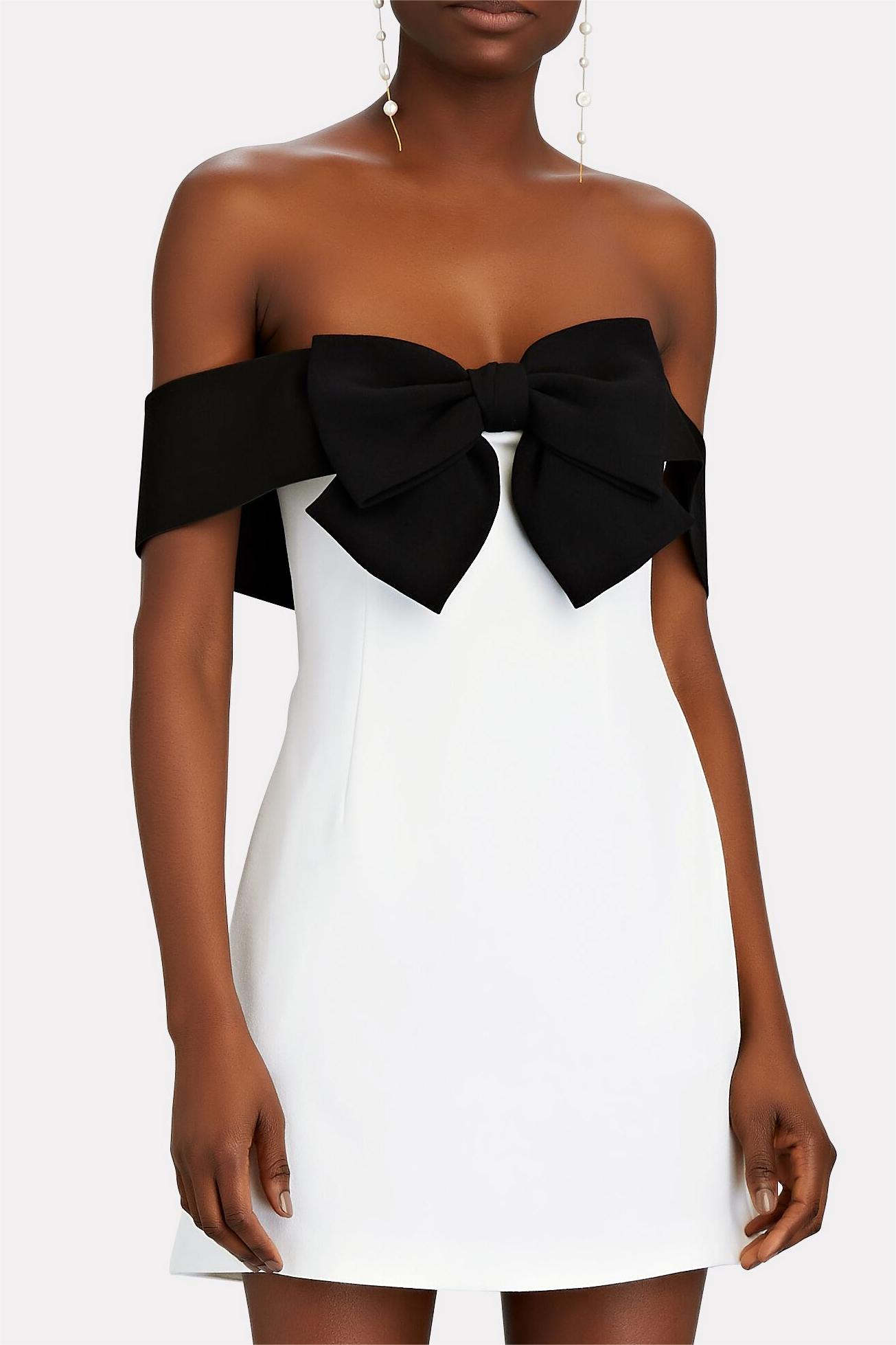 Off-Shoulder Bow Mini Dress