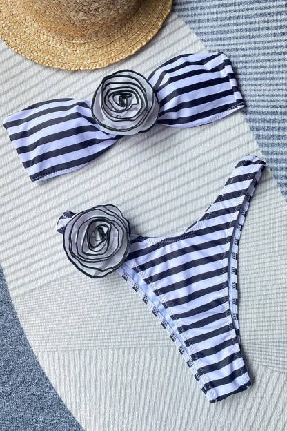 3D Floral Bikini Two Piece Set