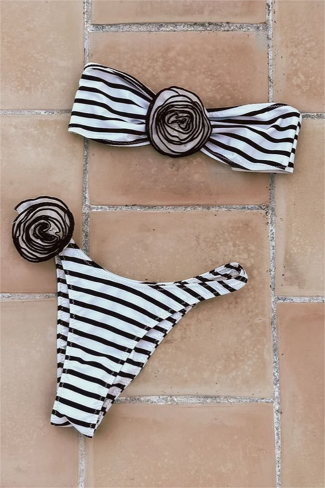 3D Floral Bikini Two Piece Set