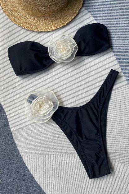 3D Floral Bikini Two Piece Set