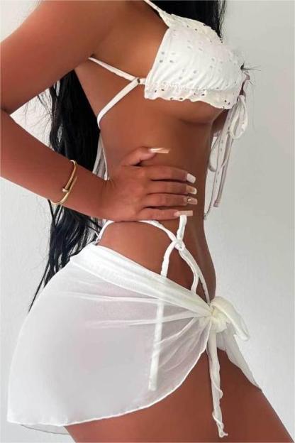 Lace Bikini Three Piece Set