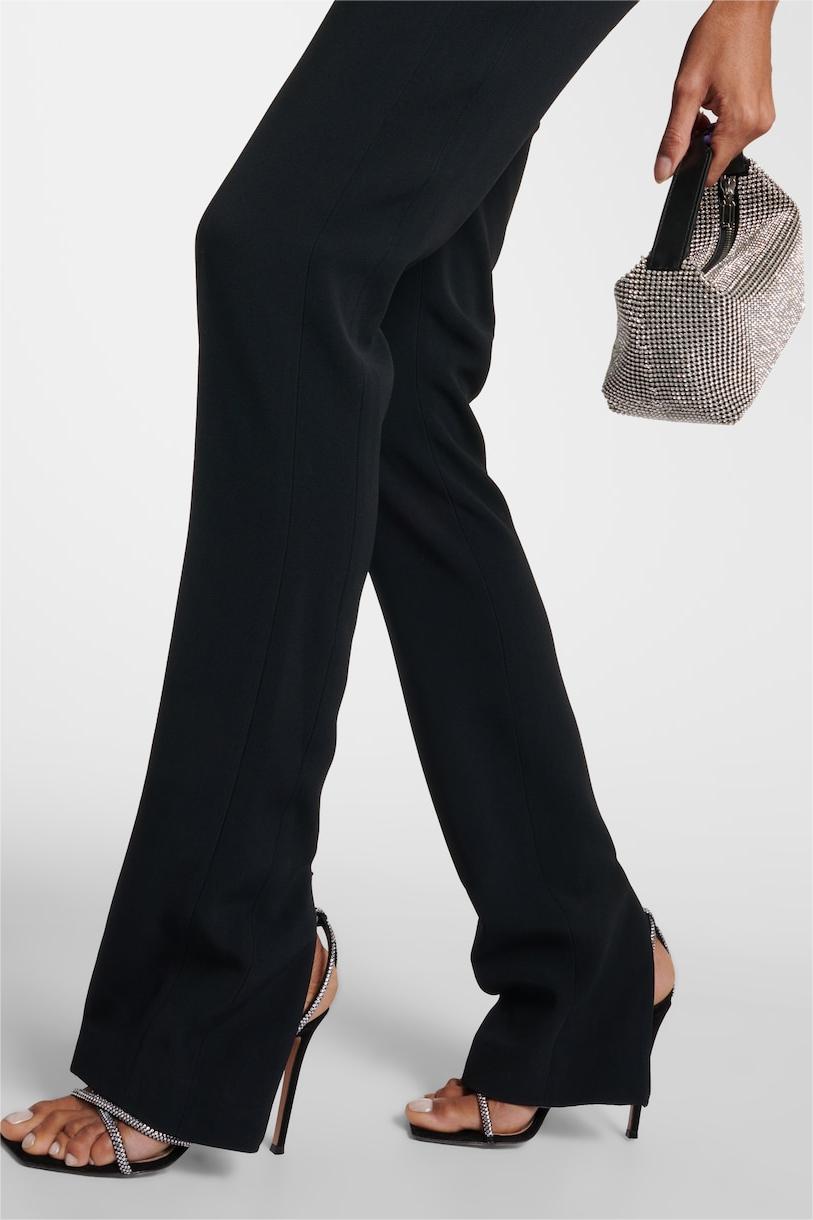 Rhinestone Knit Halter Neck Sleeveless Jumpsuit