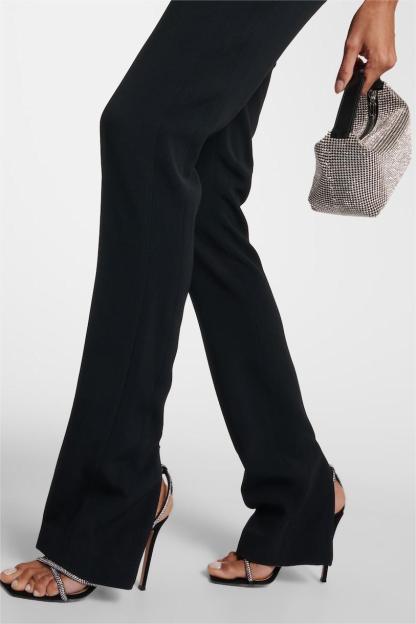 Rhinestone Knit Halter Neck Sleeveless Jumpsuit