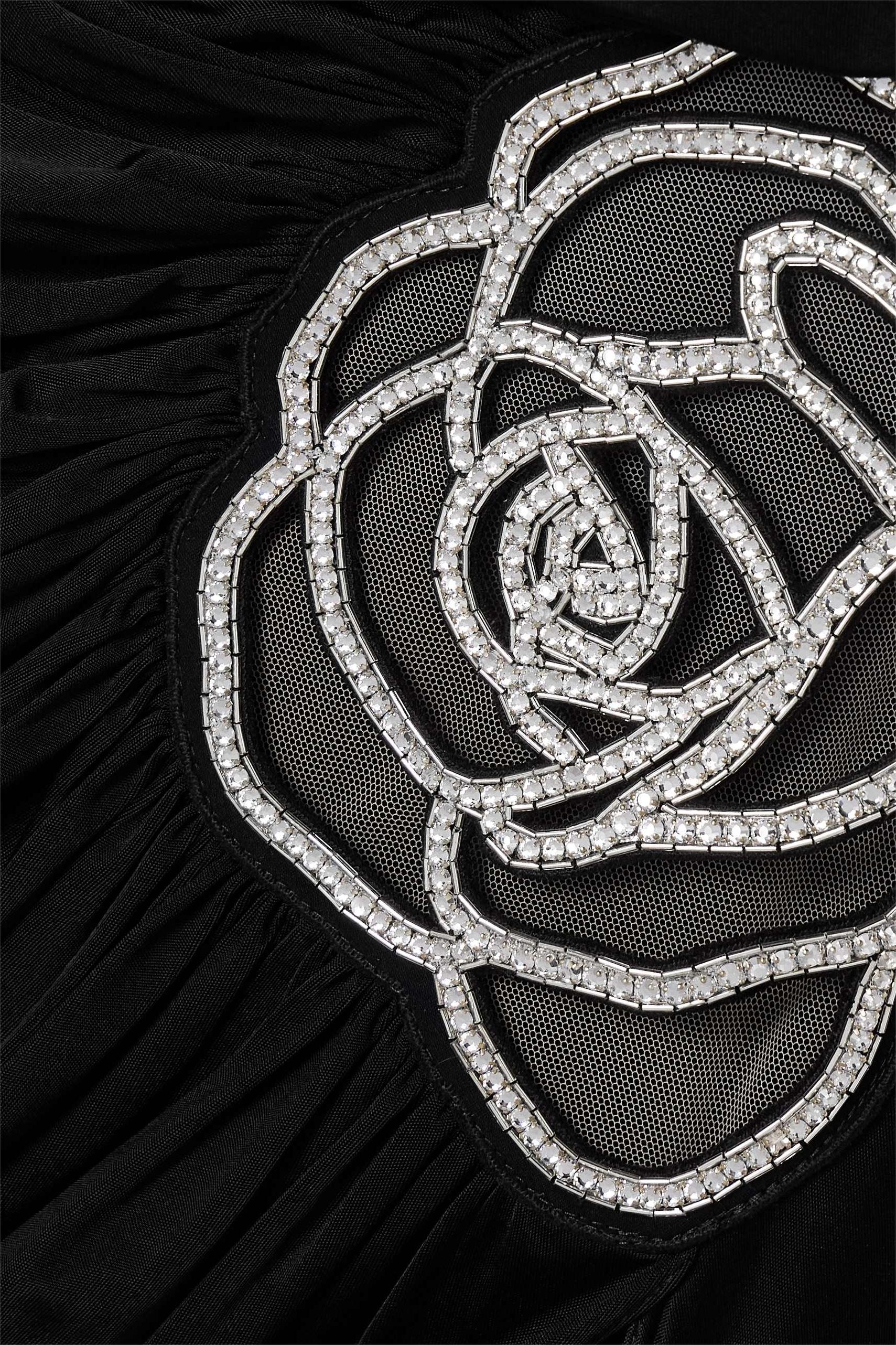 Rhinestone Bandage One-Shoulder Mini Dress