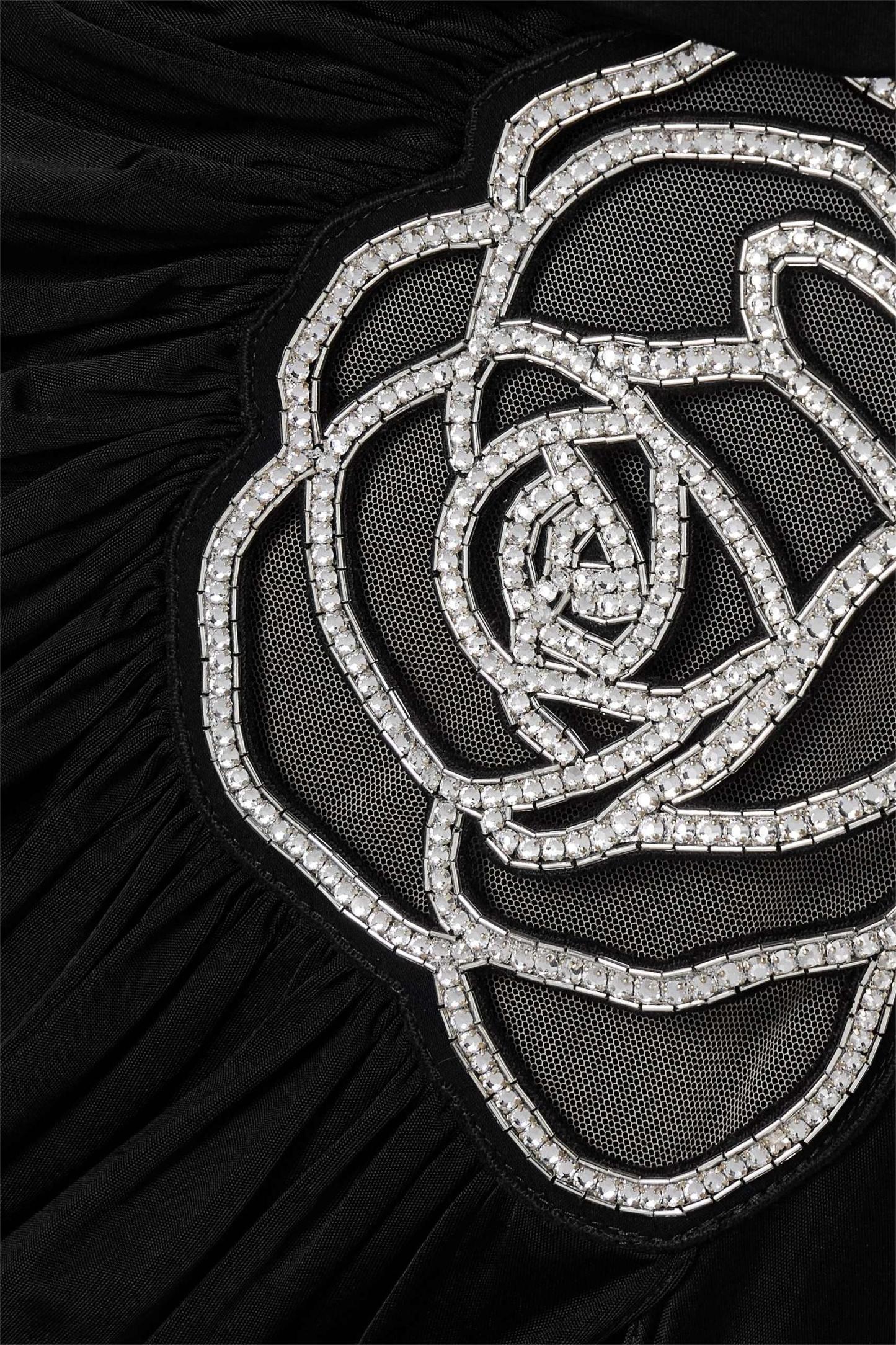 Rhinestone Bandage One-Shoulder Mini Dress