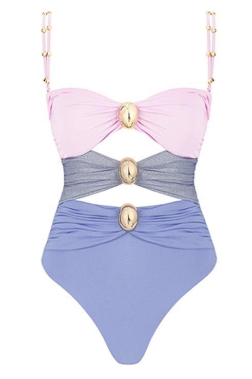 Cut-Out Two Piece Swimsuit Set