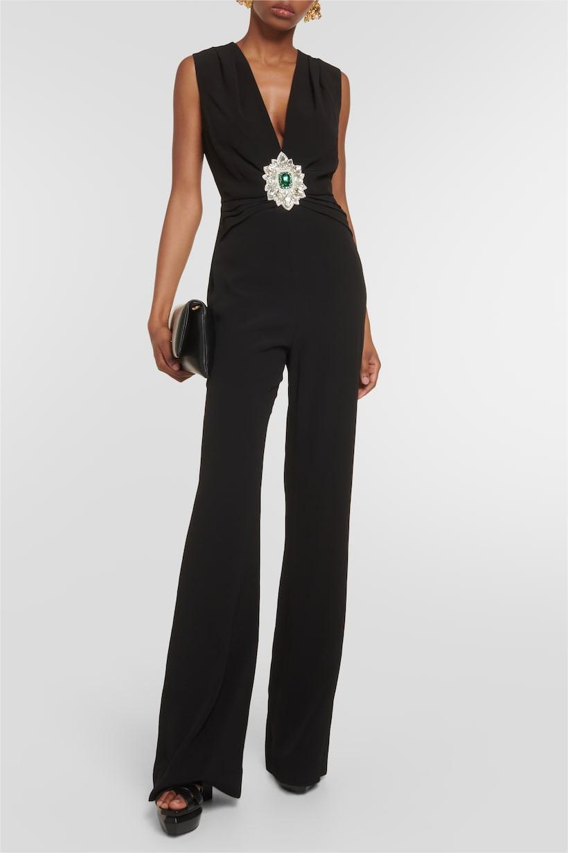 Rivet V-Neck Sleeveless Jumpsuit