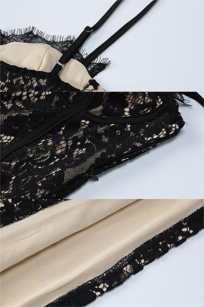 Lace Sweetheart Neck Slip Mini Dress