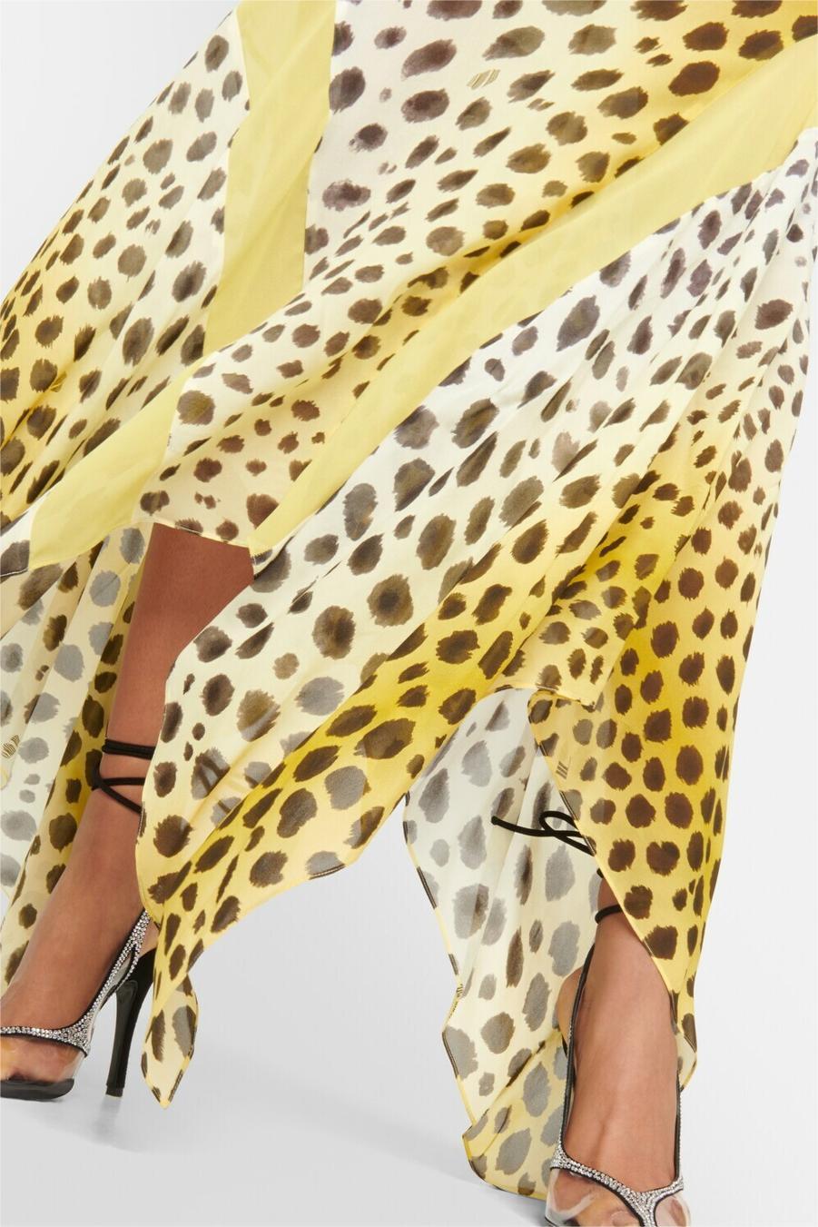 Leopard Print Halter Neck Maxi Dress