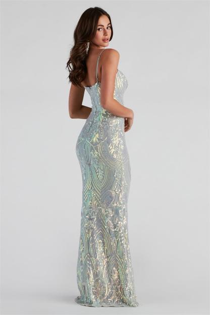 Sequin Sleeveless Sweetheart Neck Maxi Dress