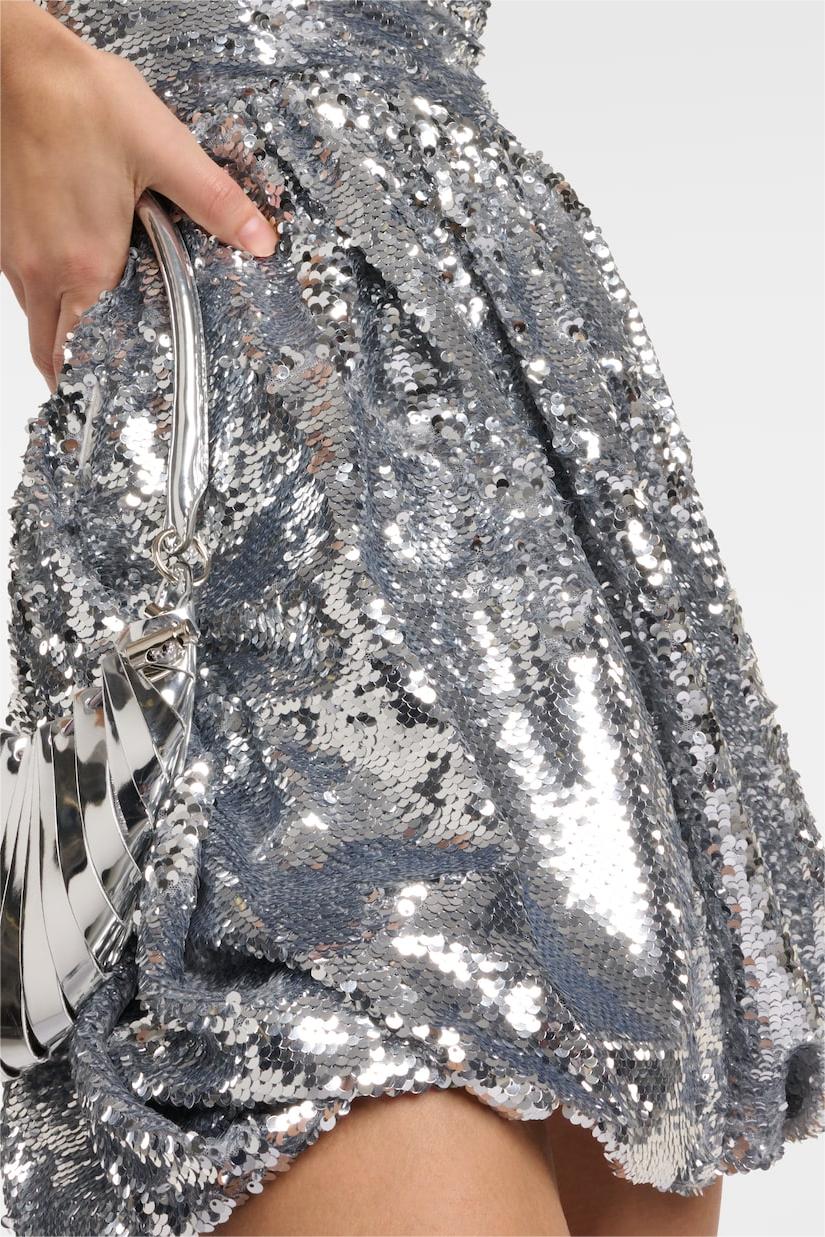 Sliver Sequin Sleeveless Mini Dress