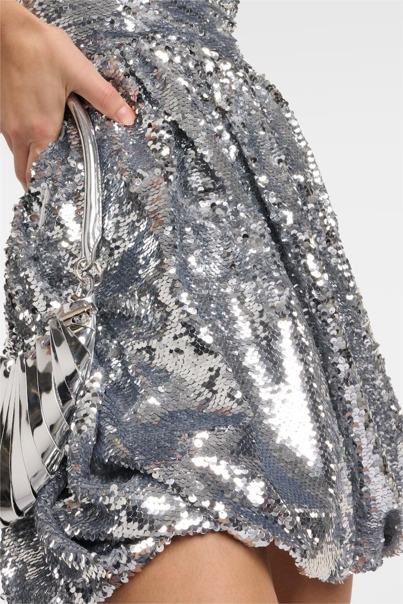 Sliver Sequin Sleeveless Mini Dress