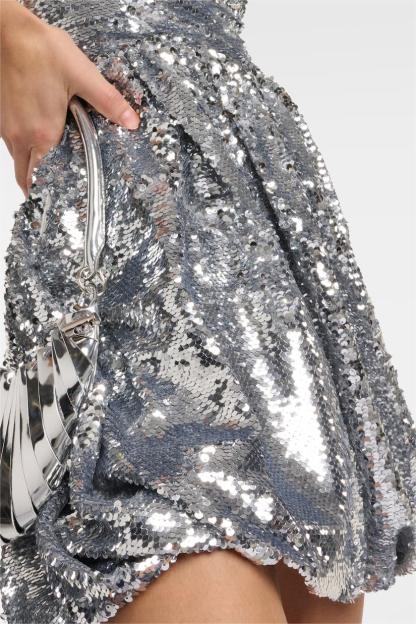 Sliver Sequin Sleeveless Mini Dress