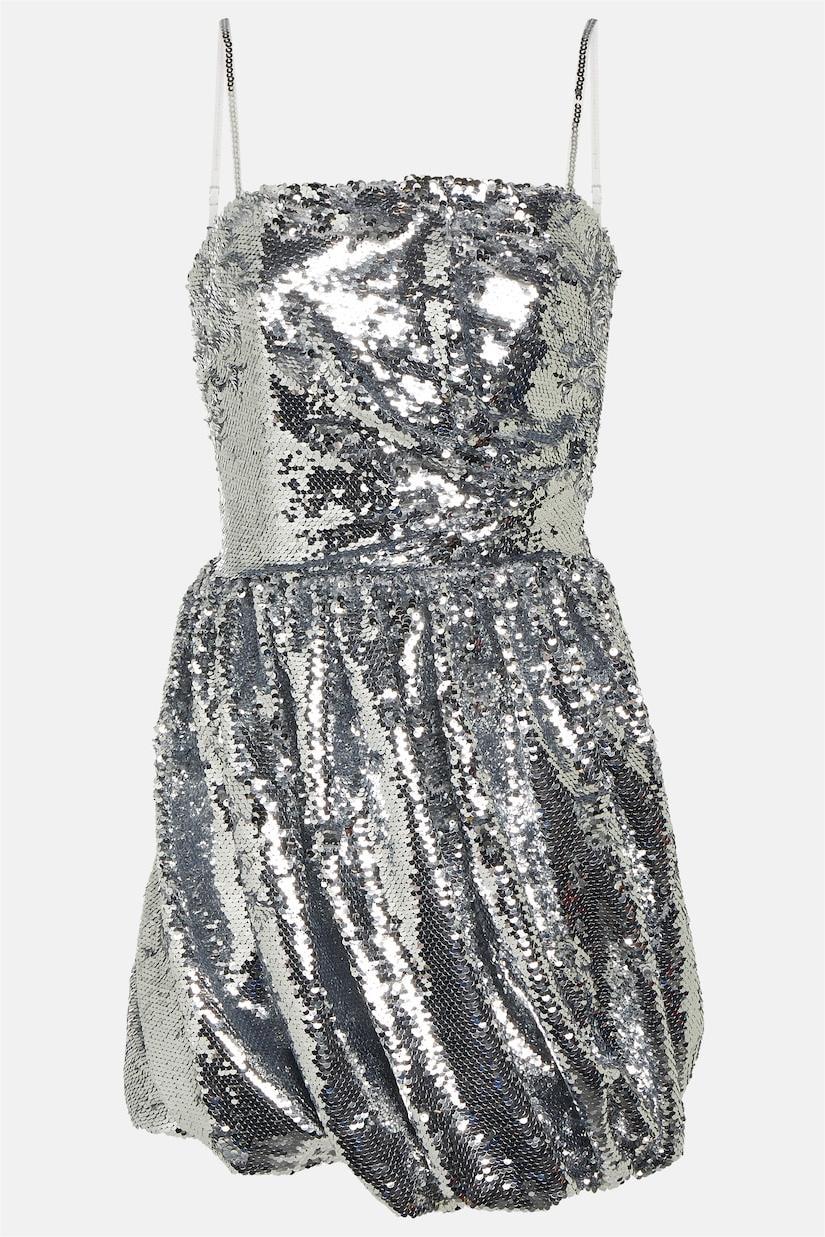 Sliver Sequin Sleeveless Mini Dress