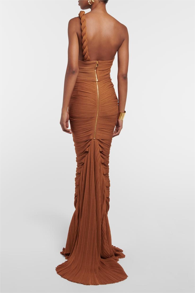 One-Shoulder Cut-Out Top & High Waist Maxi Skirt Set