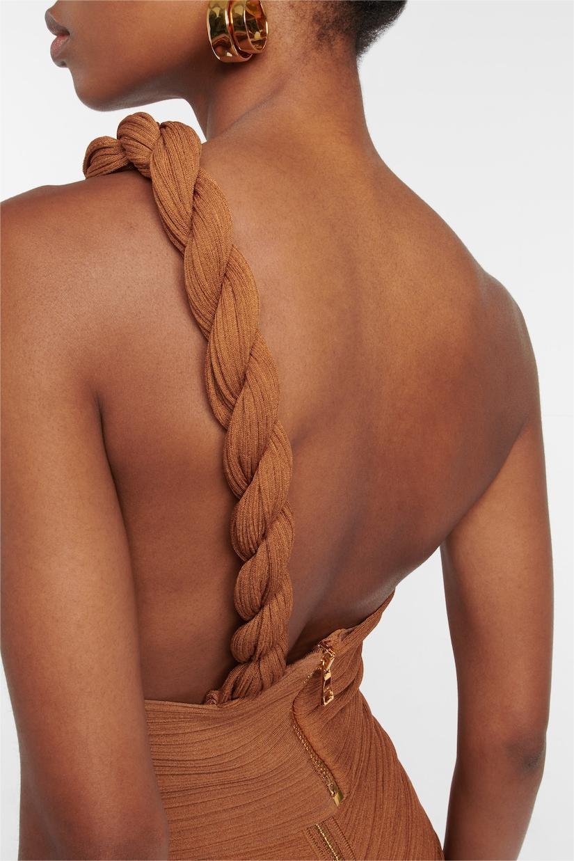 One-Shoulder Cut-Out Top & High Waist Maxi Skirt Set