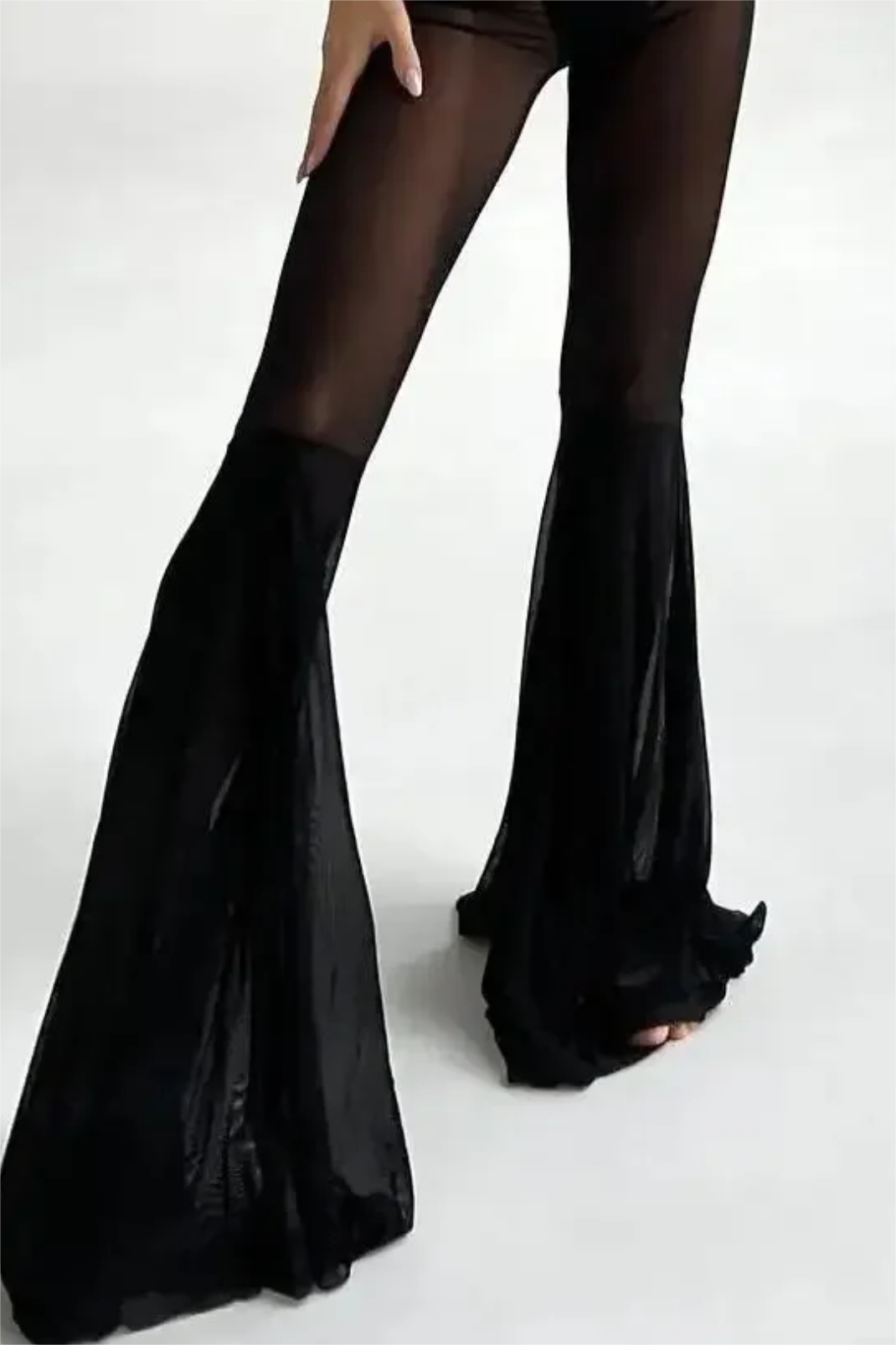 Mesh 3D Flower Backless Jumpsuit