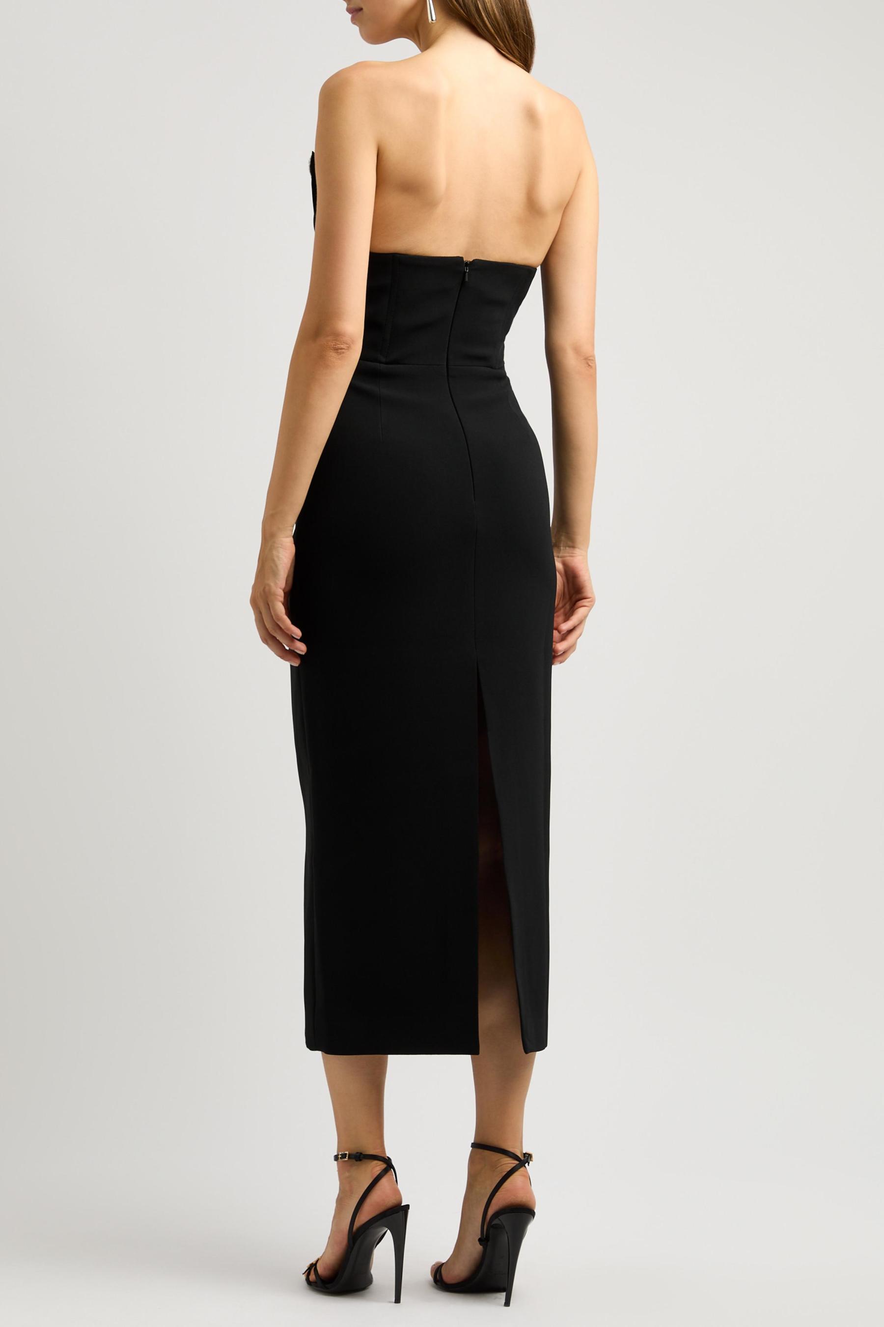 Rhinestone Bandage Strapless Midi Dress