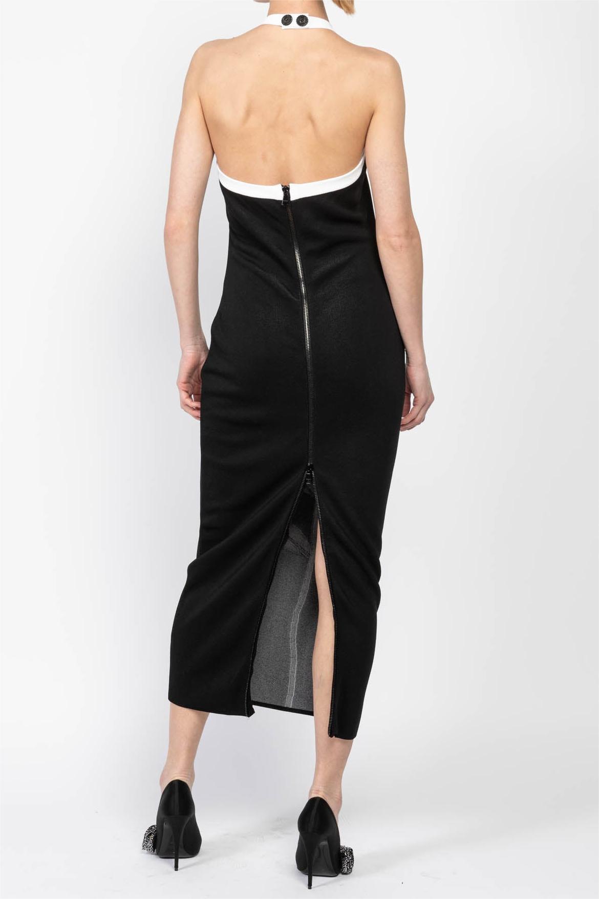 Floral Contrast Color Sleeveless Midi Dress